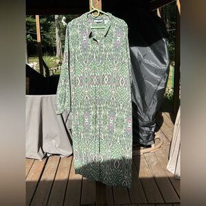 Denim&Co Canyon Retreat Button Front Messa Shirt Dress 22W